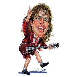 Caricature Angus Young