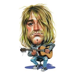 Caricature Kurt Cobain