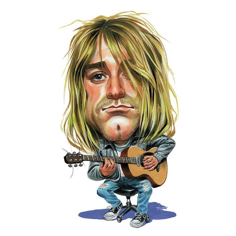 Caricature Kurt Cobain